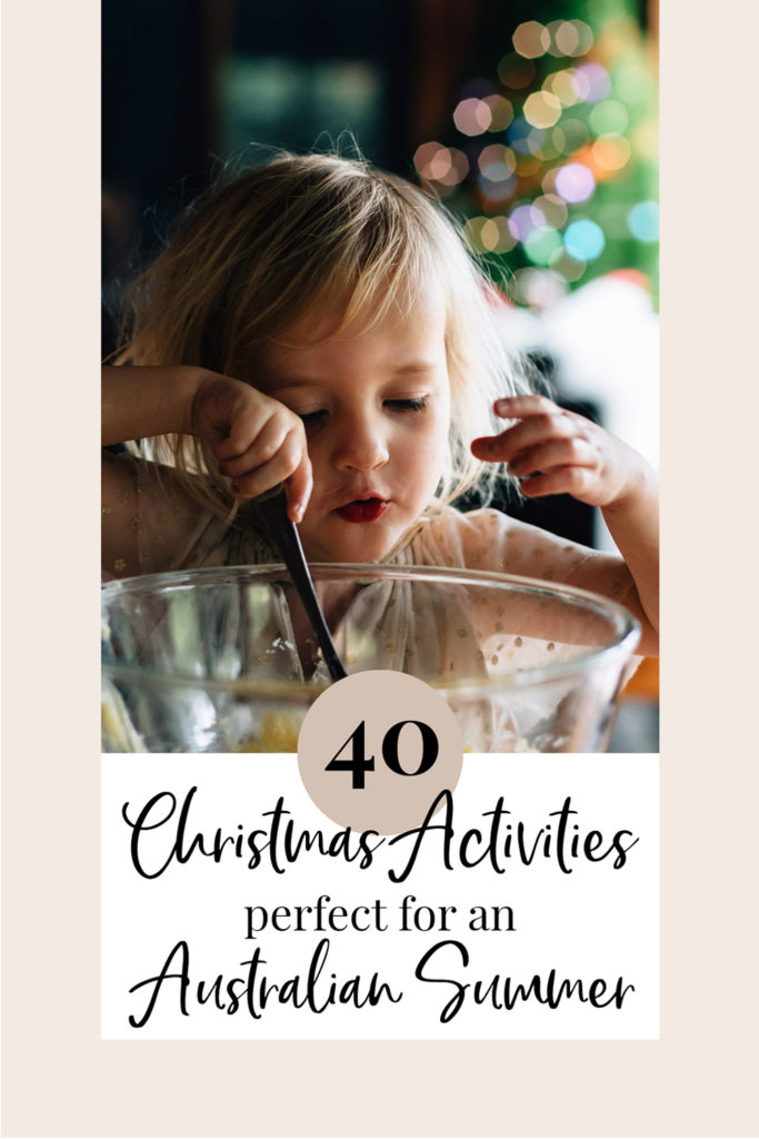 Christmas baking, Family Activity ideas for Summer Christmas