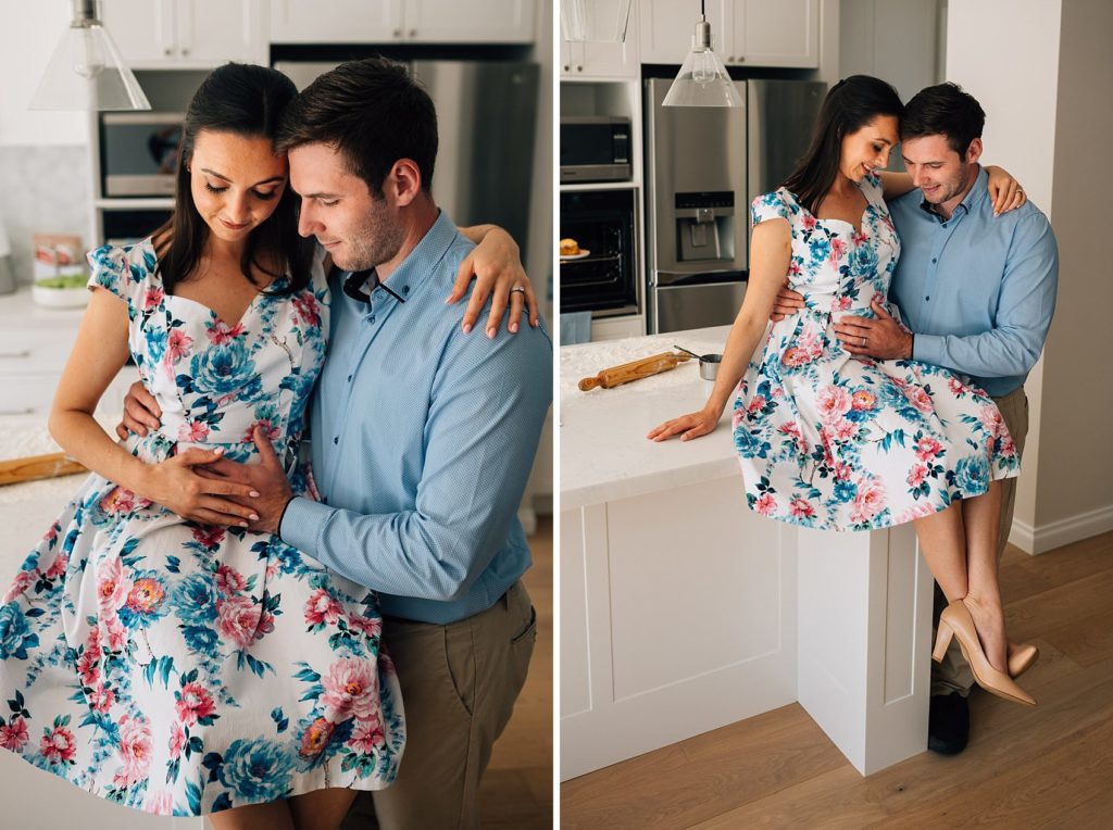 bun in the oven pregnancy announcement photography session