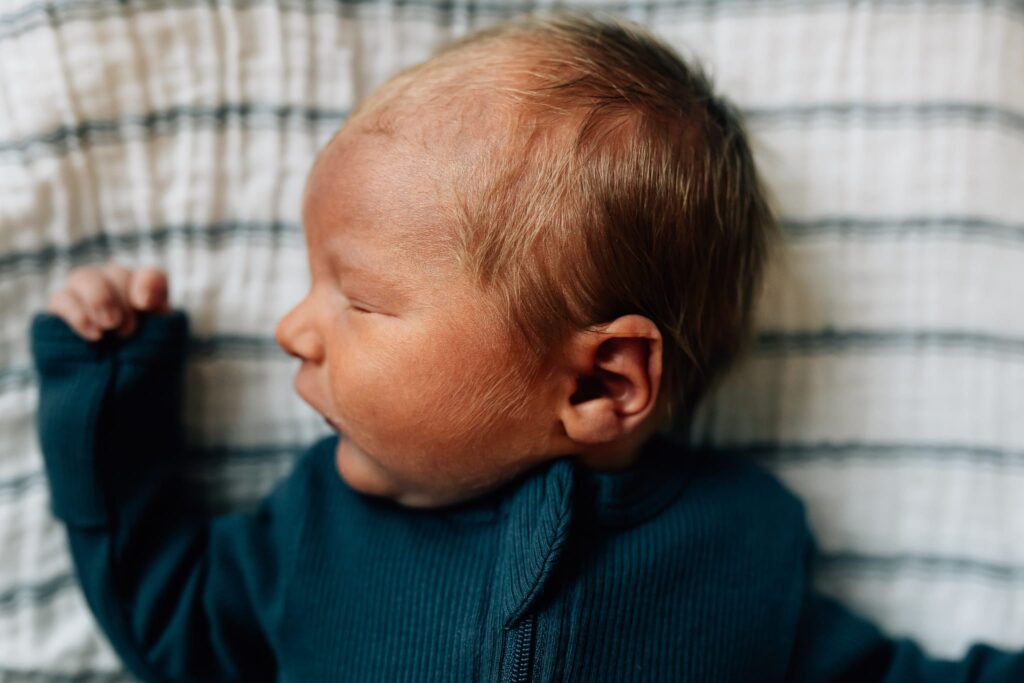 Side profile of newborn baby,  Fresh 48 at St Vincent's Private